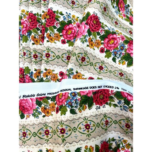 6.5 yds Vtg House 'N Home Fabrics & Draperies Decorator floral Upholstery Fabric - Picture 14 of 16